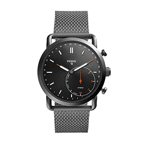 Fossil Hybrid Smartwatch - Q Commuter Smoke Stainless Steel FTW1161: Watches