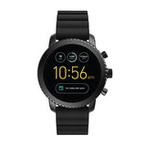 Fossil Gen 3 Smartwatch - Q Explorist Black Silicone FTW4005: Watches