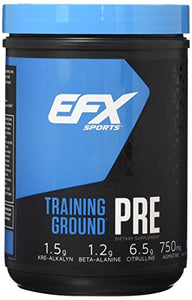 EFX Sports Training Ground Pre Workout Powder, Blueberry, 500 Gram: Health & Personal Care