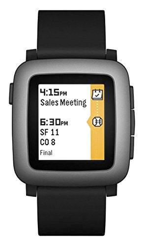 Pebble Time Smartwatch - Black: Cell Phones & Accessories