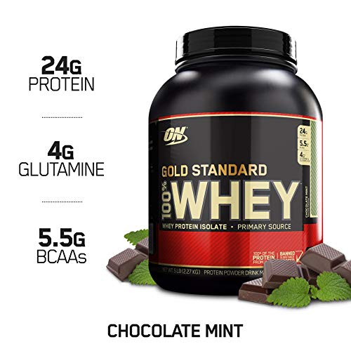 OPTIMUM NUTRITION GOLD STANDARD 100% Whey Protein Powder, Chocolate Mint, 4.94 Pound (Package May Vary): Gateway