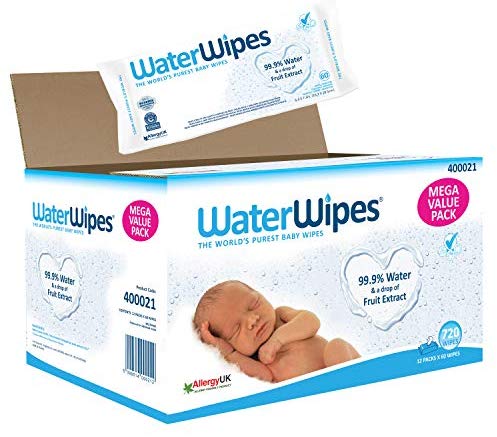 WaterWipes Baby Wipes Sensitive Newborn Skin, 720 Wipes: Amazon.co.uk: Health & Personal Care