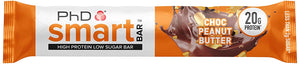PhD Smart Bar-High Protein Low Sugar Bar, Chocolate Peanut Butter, 64 g, Pack of 12