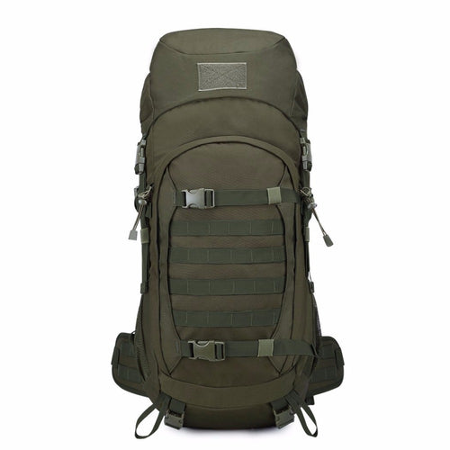 Mountaintop 50L Travel Tactical Backpack Waterproof 600D Polyester Military Molle Bag for Hunting Hiking, with Rain Cover