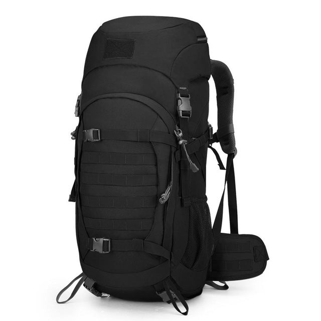 Mountaintop 50L Travel Tactical Backpack Waterproof 600D Polyester Military Molle Bag for Hunting Hiking, with Rain Cover