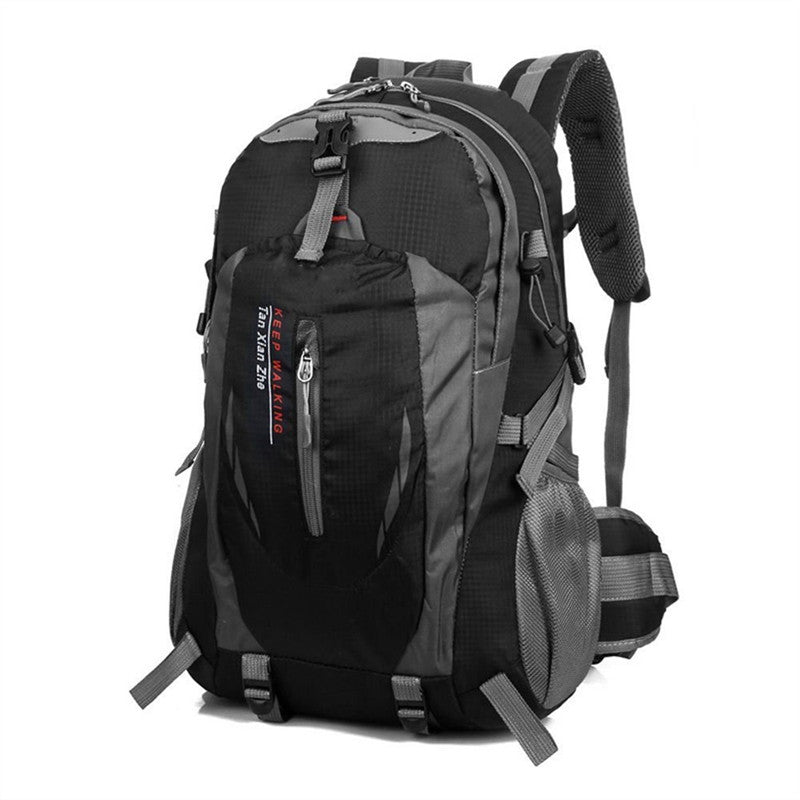 Waterproof Outdoor Sports Climbing Backpack Bag Cover Mountaineering Backpack Shoulder Bag Camping Hiking Backpack (Black)